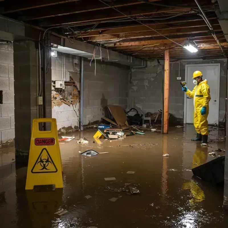 Flooded Basement Electrical Hazard in Westwood, MI Property